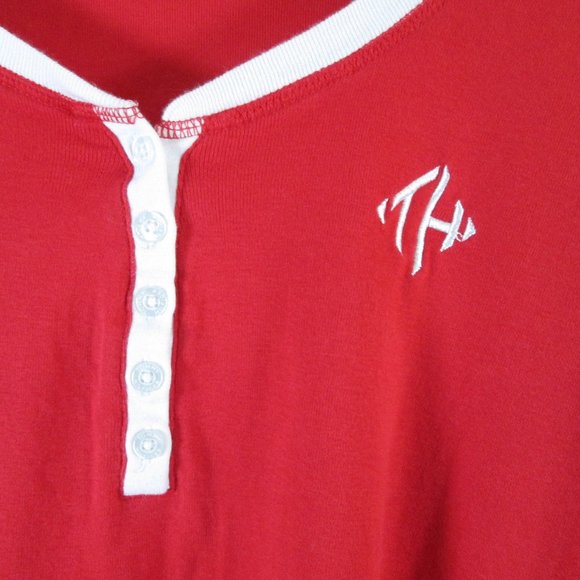 Tommy Hilfiger Womens Sleepwear 1/4 Button up Shirt Size Large Pre-owned… - Picture 4 of 5